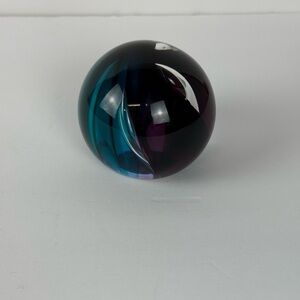 Caithness Scotland “Saturn” Signed Art Glass Paperweight 23.8 oz